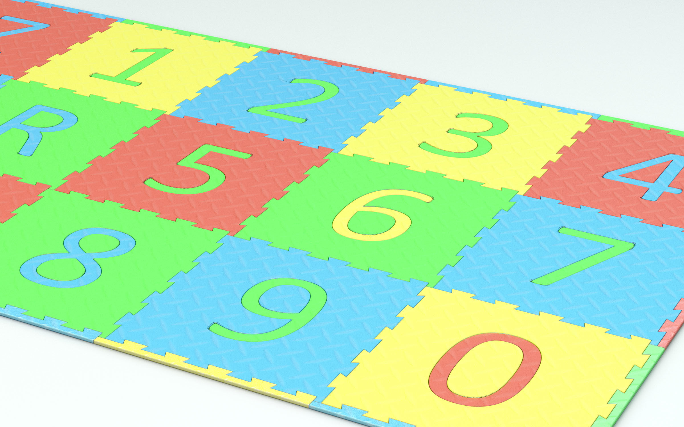 Childrens Playroom Foam Floor Tiles 3D model_3