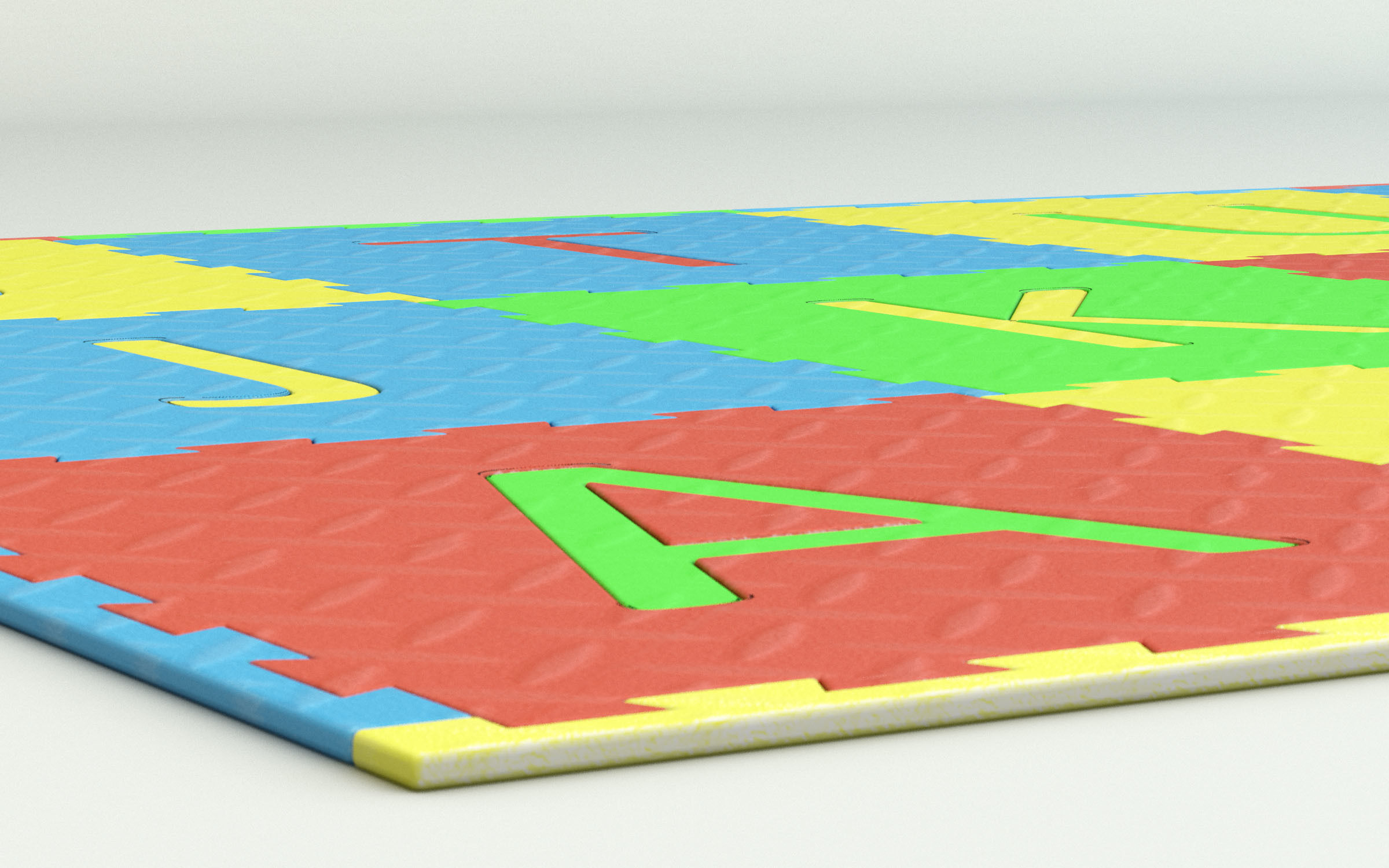 Childrens Playroom Foam Floor Tiles 3D model_4