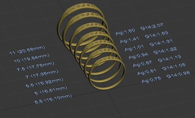 Canser  jewelry ring with a convex inscription 3D print model