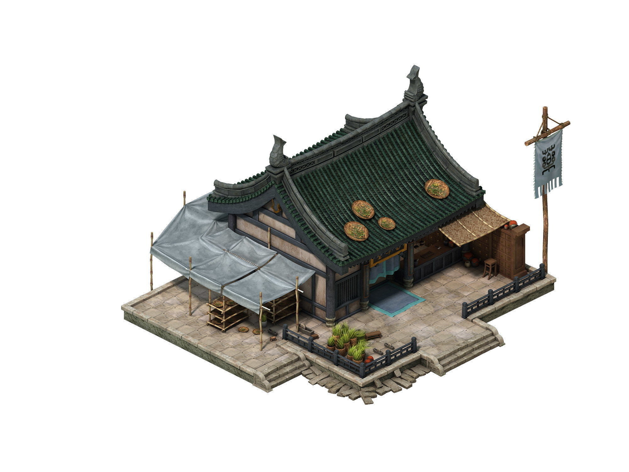 The main city - pharmacies 3D model_2