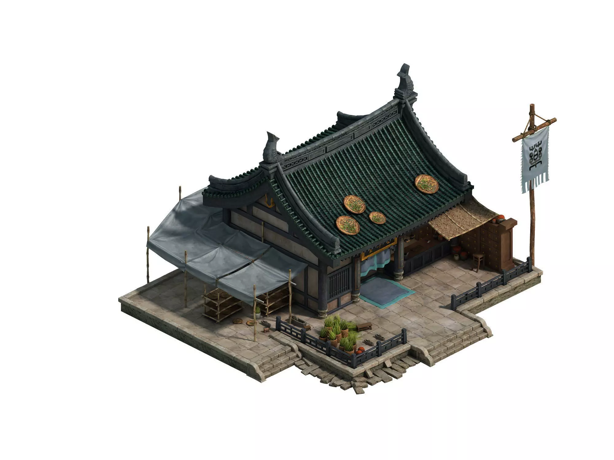 The main city - pharmacies 3D model_0