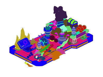 Equipment stalls 3D model_2