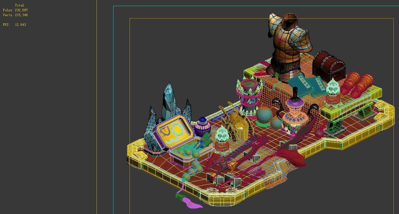 Equipment stalls 3D model_1