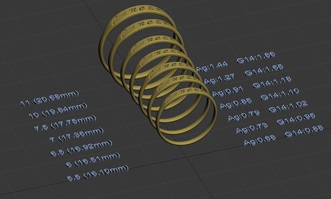 Canser  jewelry ring with carved inscription 3D print model