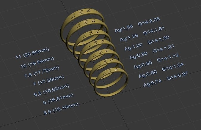 Leo  jewelry ring with a convex inscription 3D print model