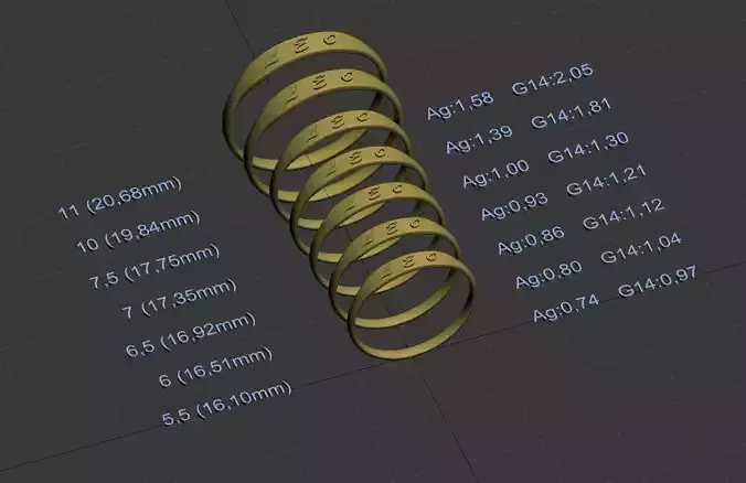 Leo  jewelry ring with a convex inscription 3D print model