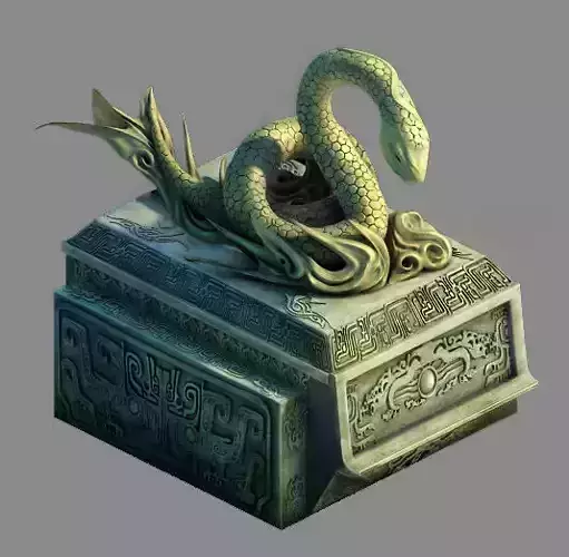 Decorative stone - snake