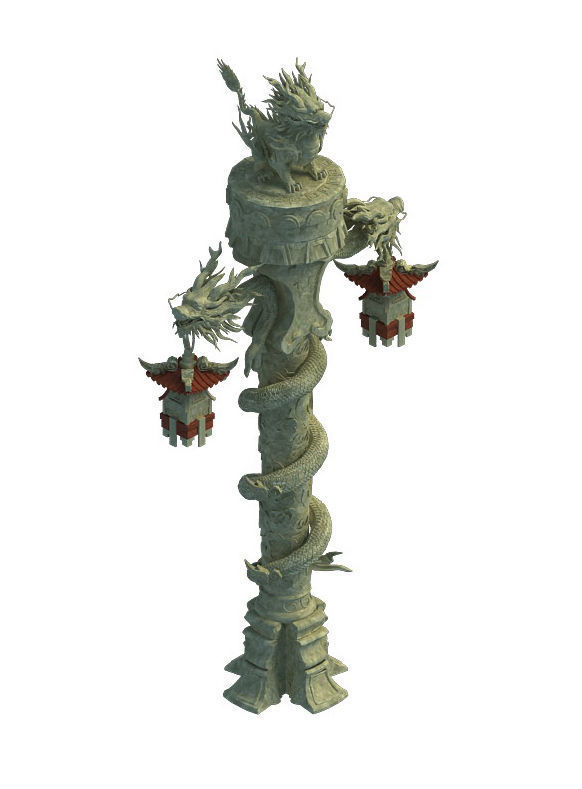 Decorative column - Long column 3D model_3