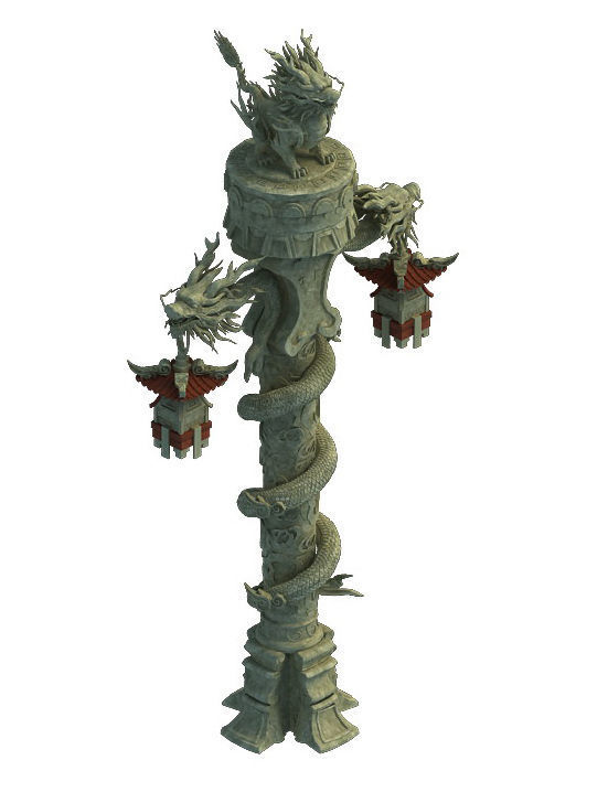 Decorative column - Long column 3D model_1