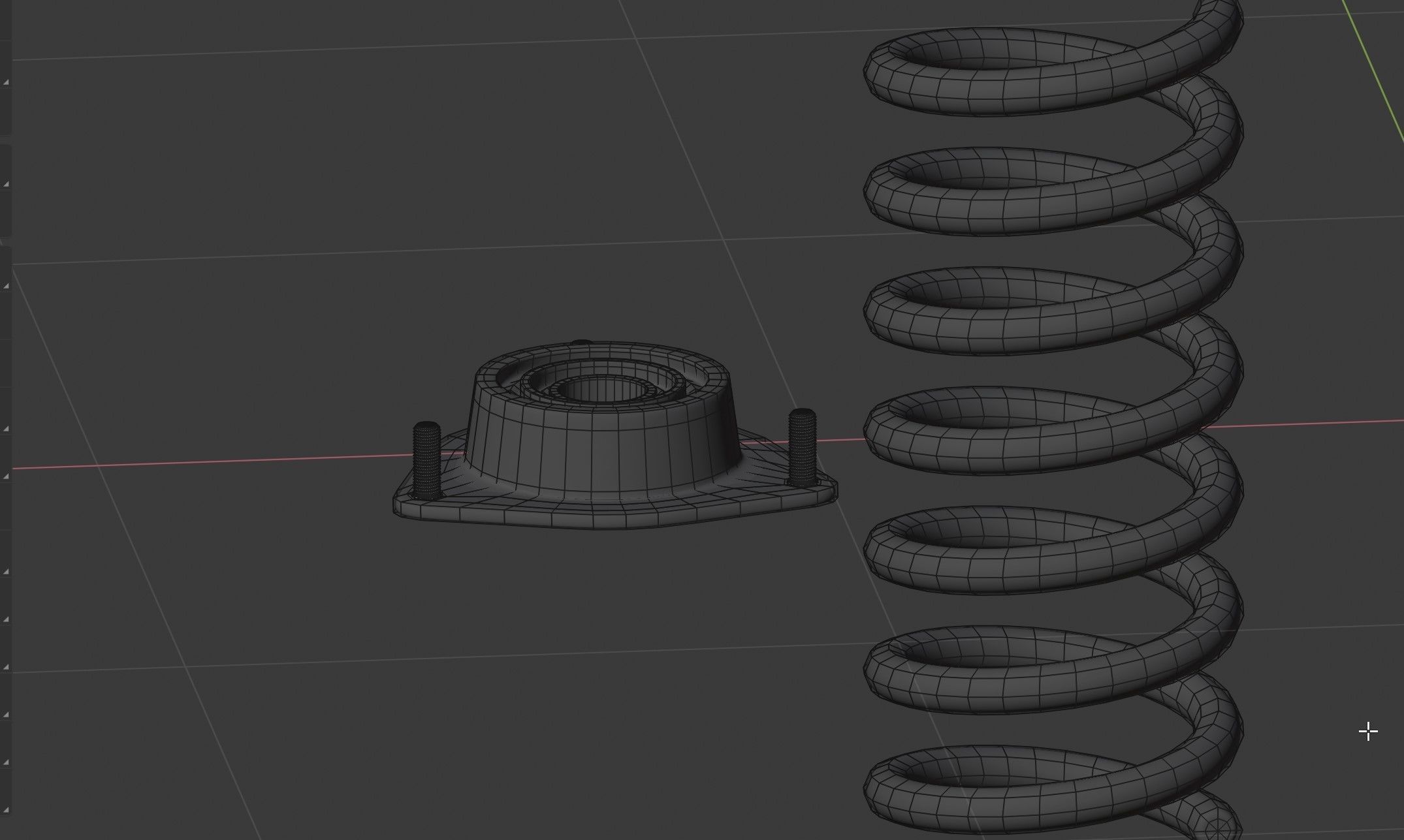 Set of spare parts shock absorber and 3D model_8