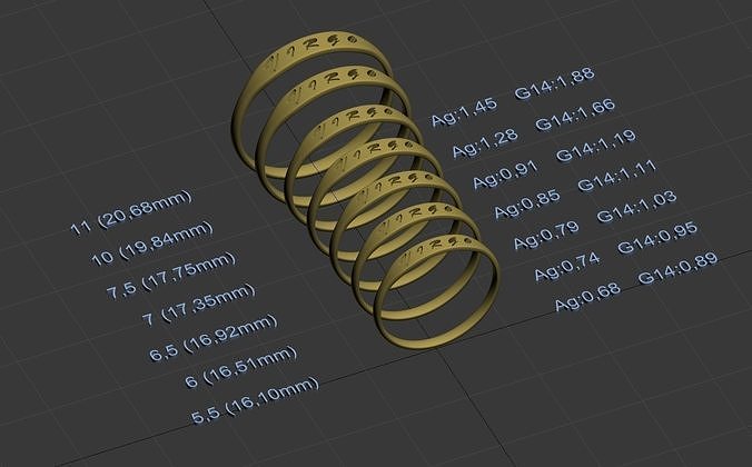 Virgo  jewelry ring with carved inscription 3D print model