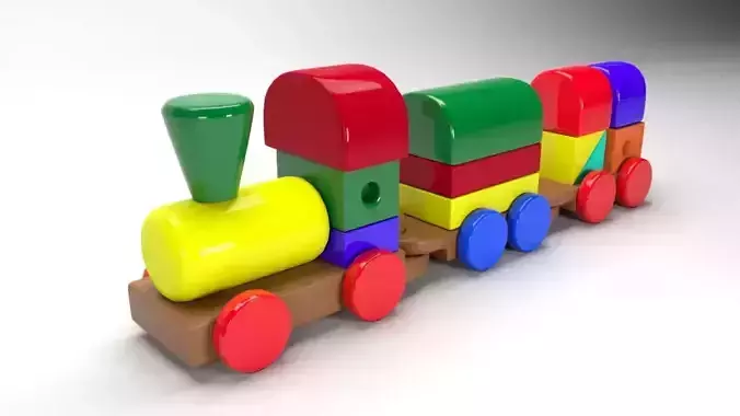 Train Toy 3D model