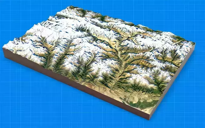 Mountain landscape 3D model
