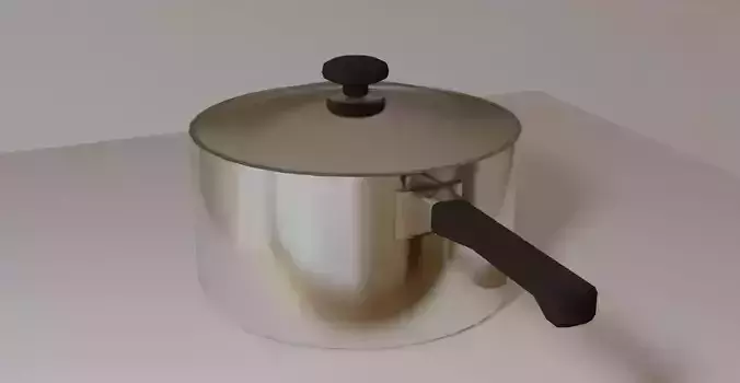 Aluminum Pan - Panela de Aluminio Low-poly 3D model
