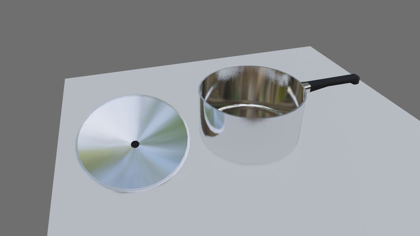 Aluminum Pan - Panela de Aluminio Low-poly 3D model_5