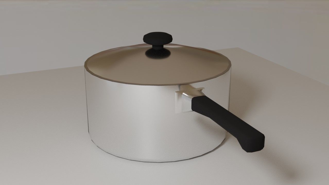 Aluminum Pan - Panela de Aluminio Low-poly 3D model_10