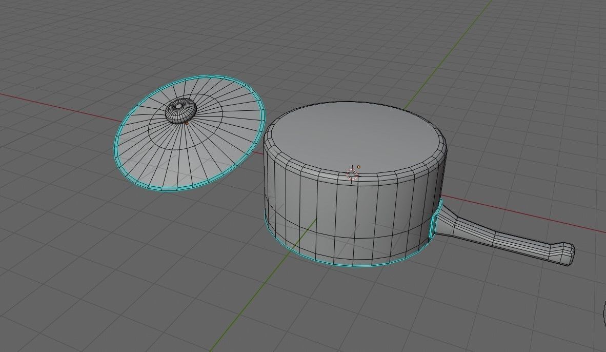 Aluminum Pan - Panela de Aluminio Low-poly 3D model_14