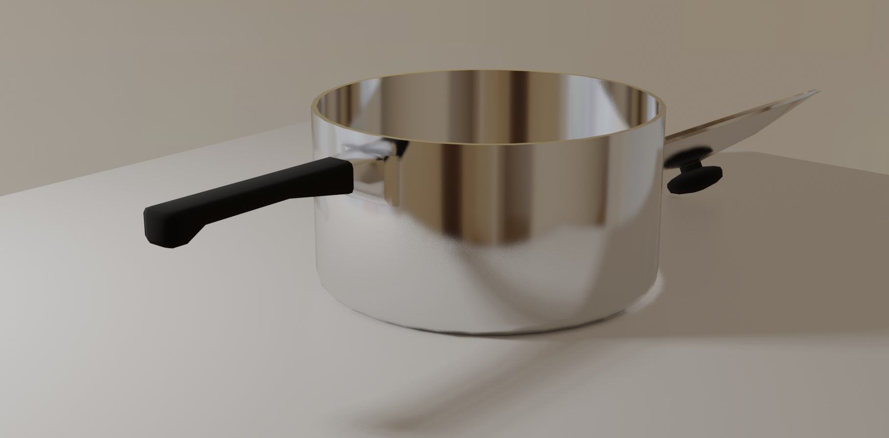 Aluminum Pan - Panela de Aluminio Low-poly 3D model_4