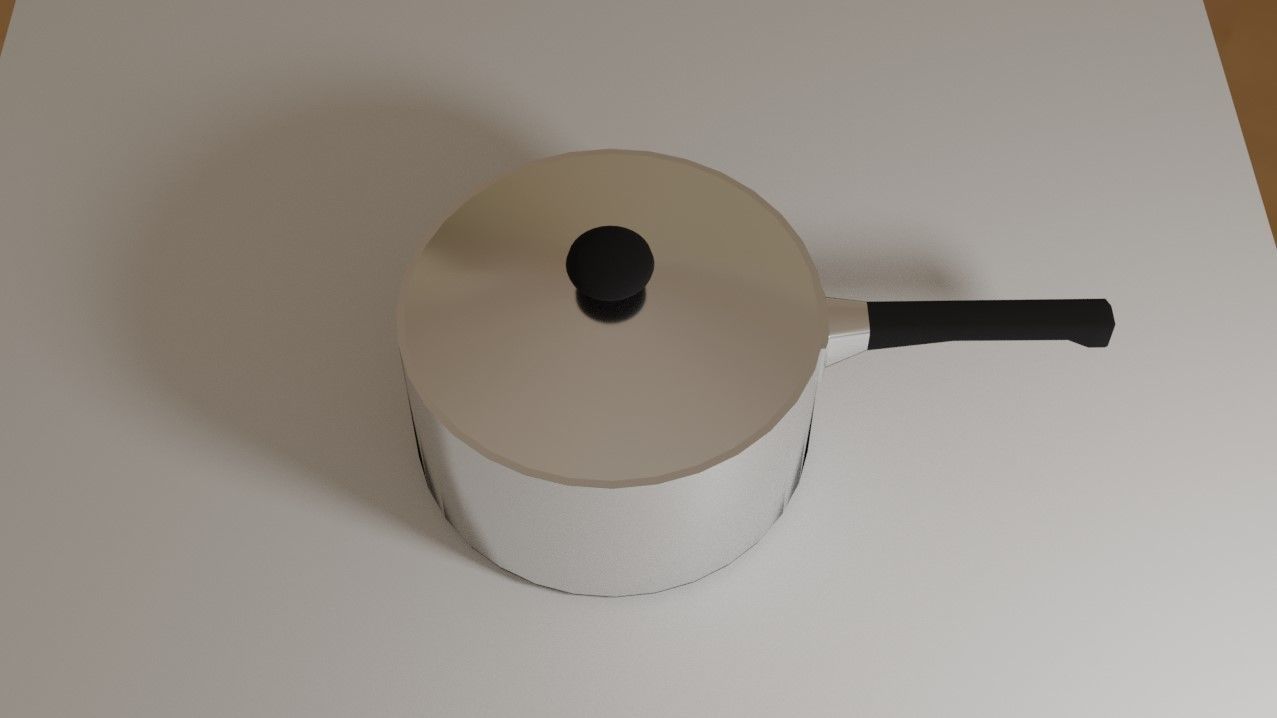 Aluminum Pan - Panela de Aluminio Low-poly 3D model_9