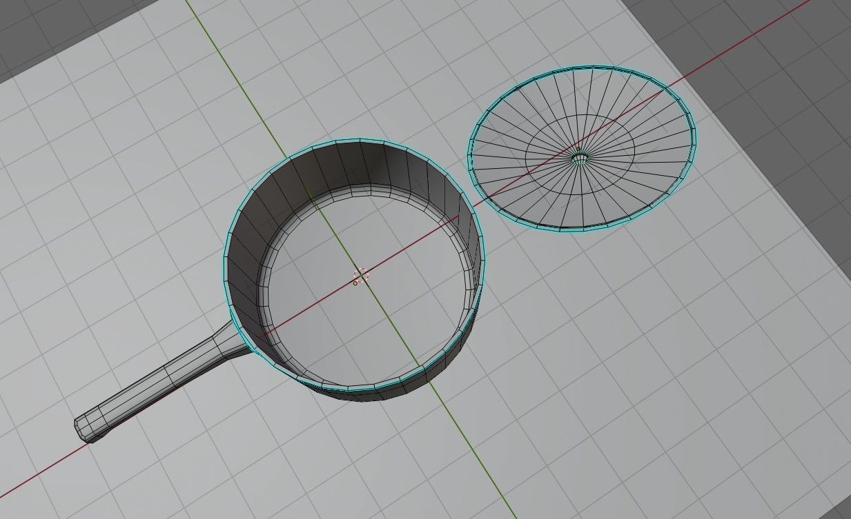 Aluminum Pan - Panela de Aluminio Low-poly 3D model_12