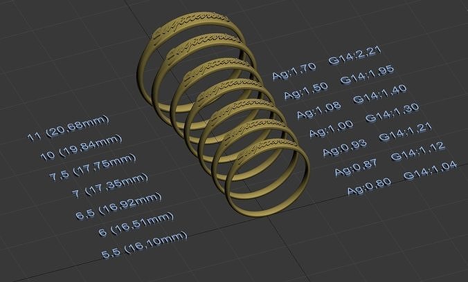 Sagittarius  jewelry ring with a convex inscription 3D print model