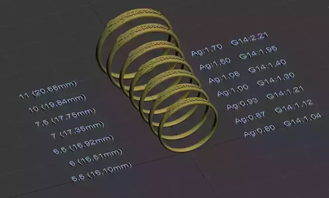 Sagittarius  jewelry ring with a convex inscription 3D print model
