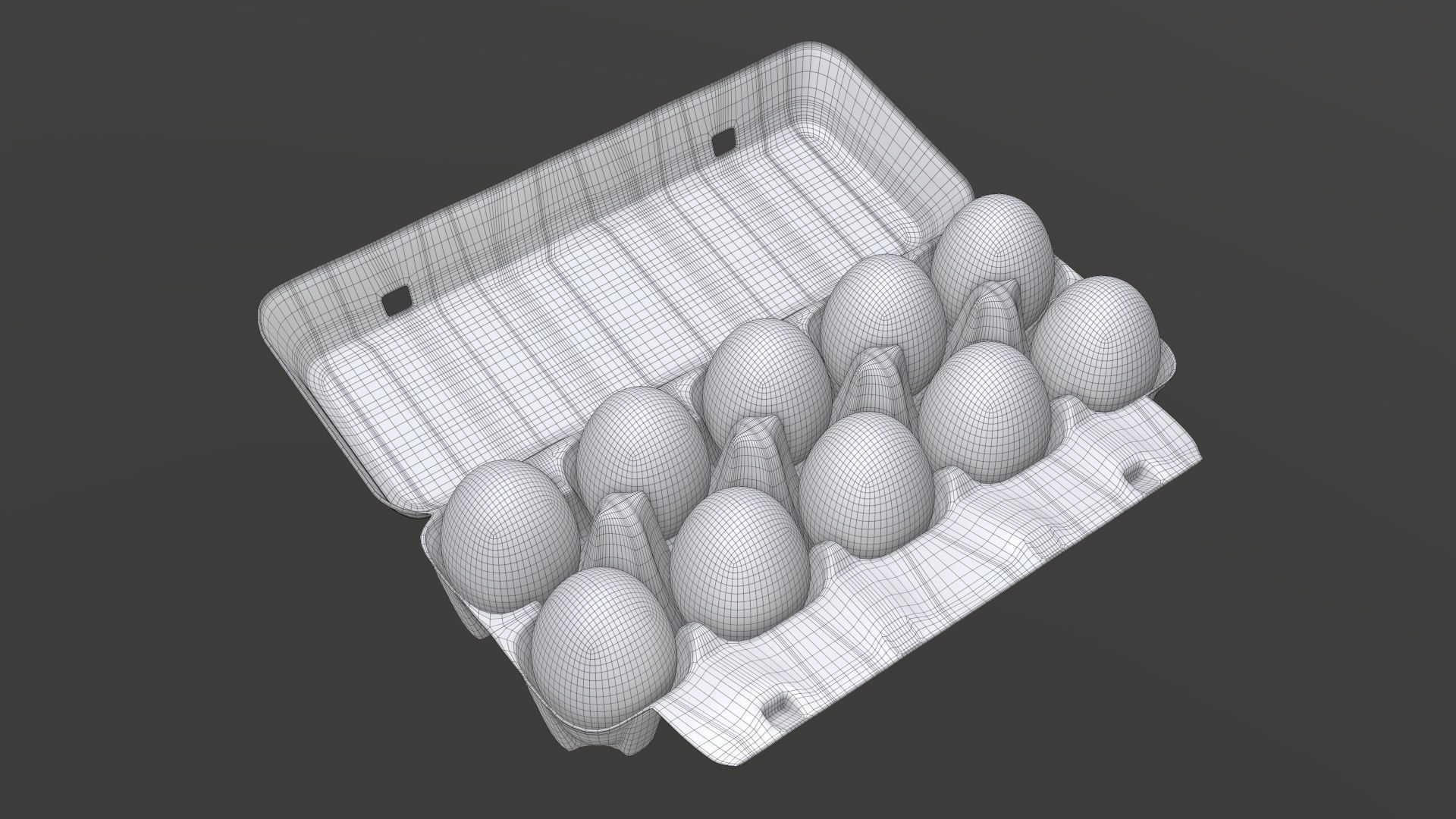 egg cardboard paper packages mock-up 3D Model Collection_15