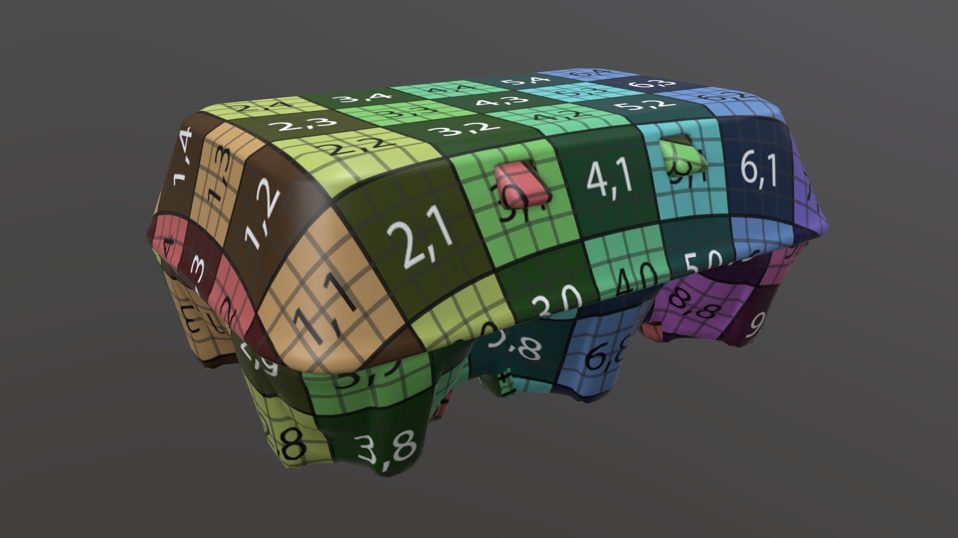 egg cardboard paper packages mock-up 3D Model Collection_8