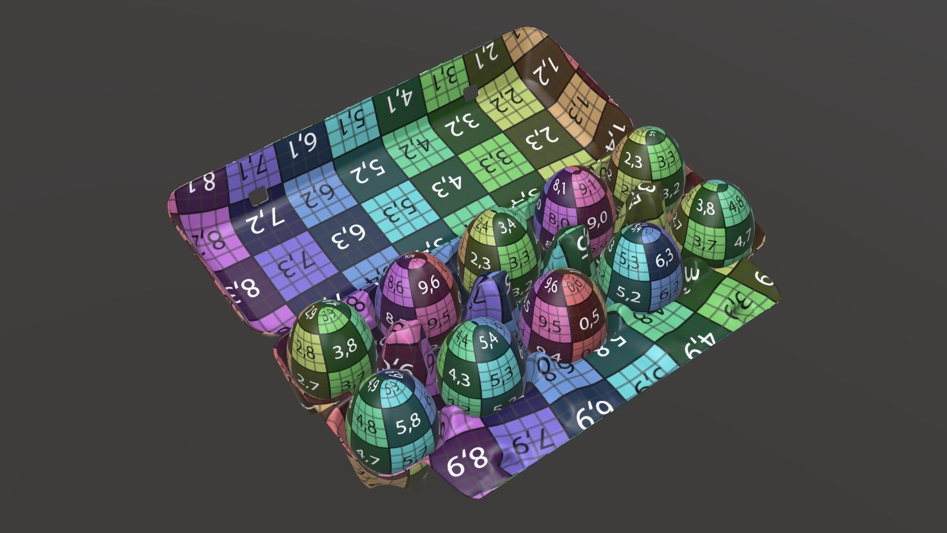 egg cardboard paper packages mock-up 3D Model Collection_17