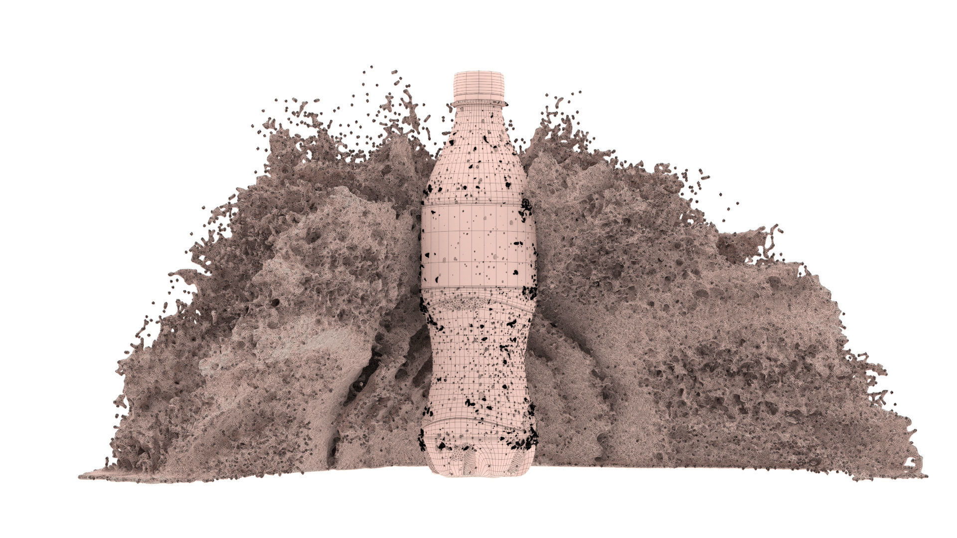 COKE Splash Ice Bottle Packshot 3D model_3