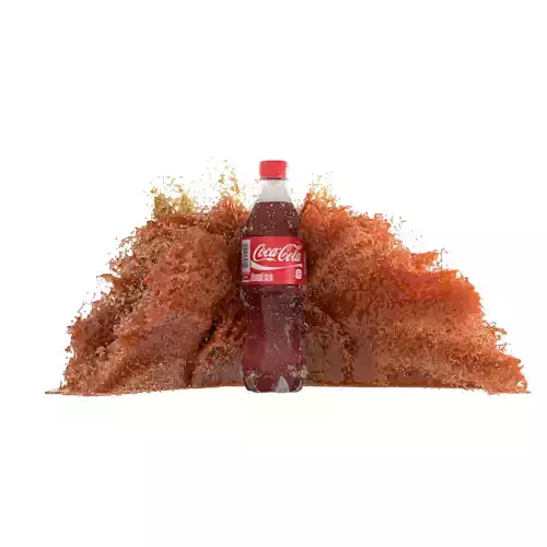 COKE Splash Ice Bottle Packshot