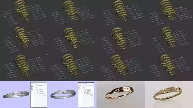 Zodiac  jewelry rings with carved inscription