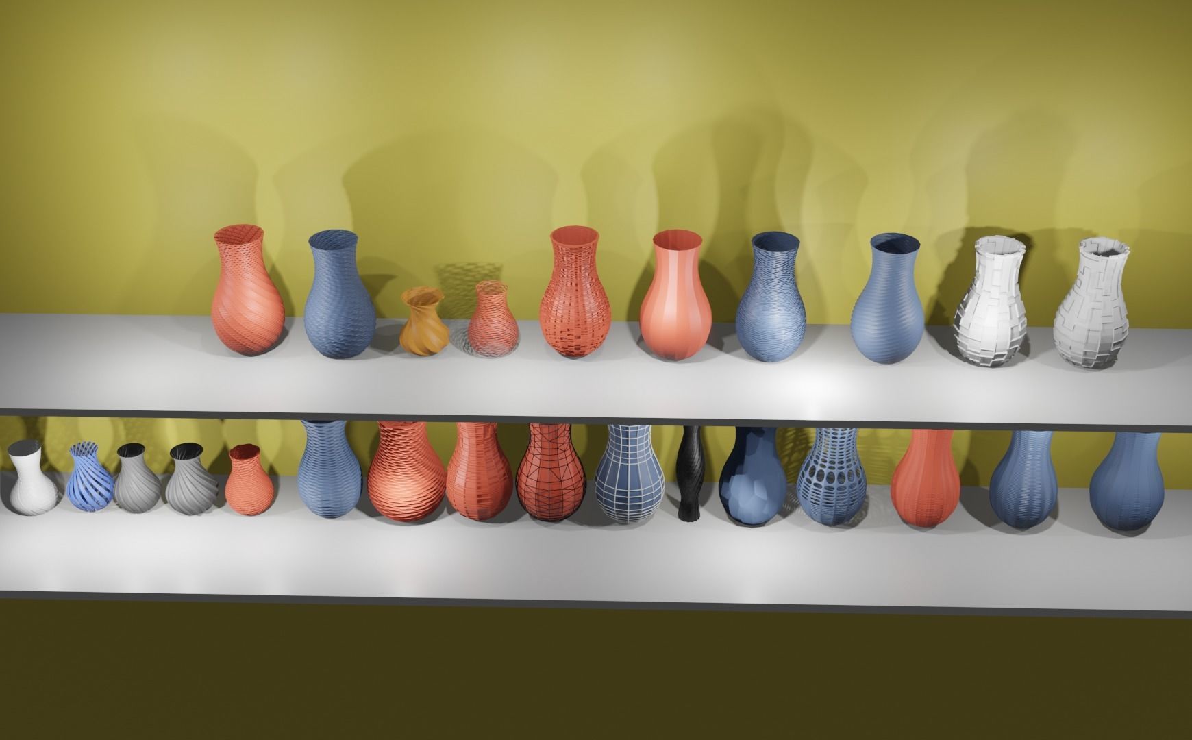 26 Vases full set different models 3D print model_4