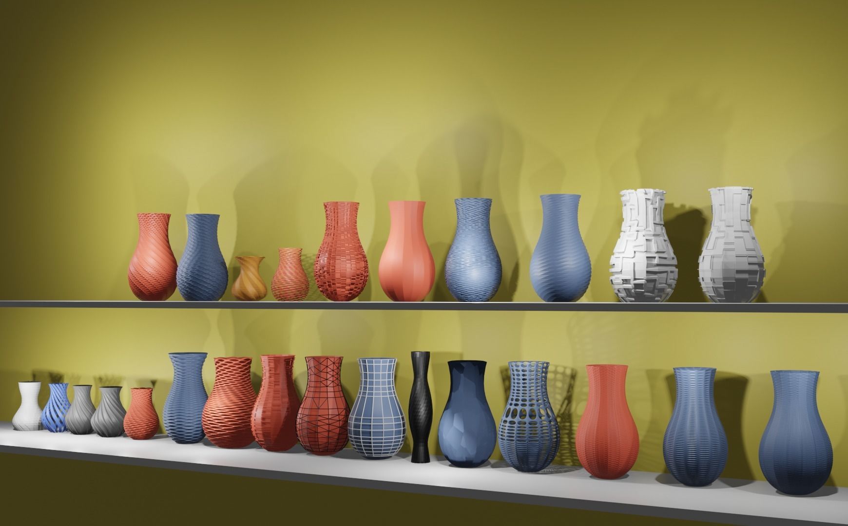 26 Vases full set different models 3D print model_1