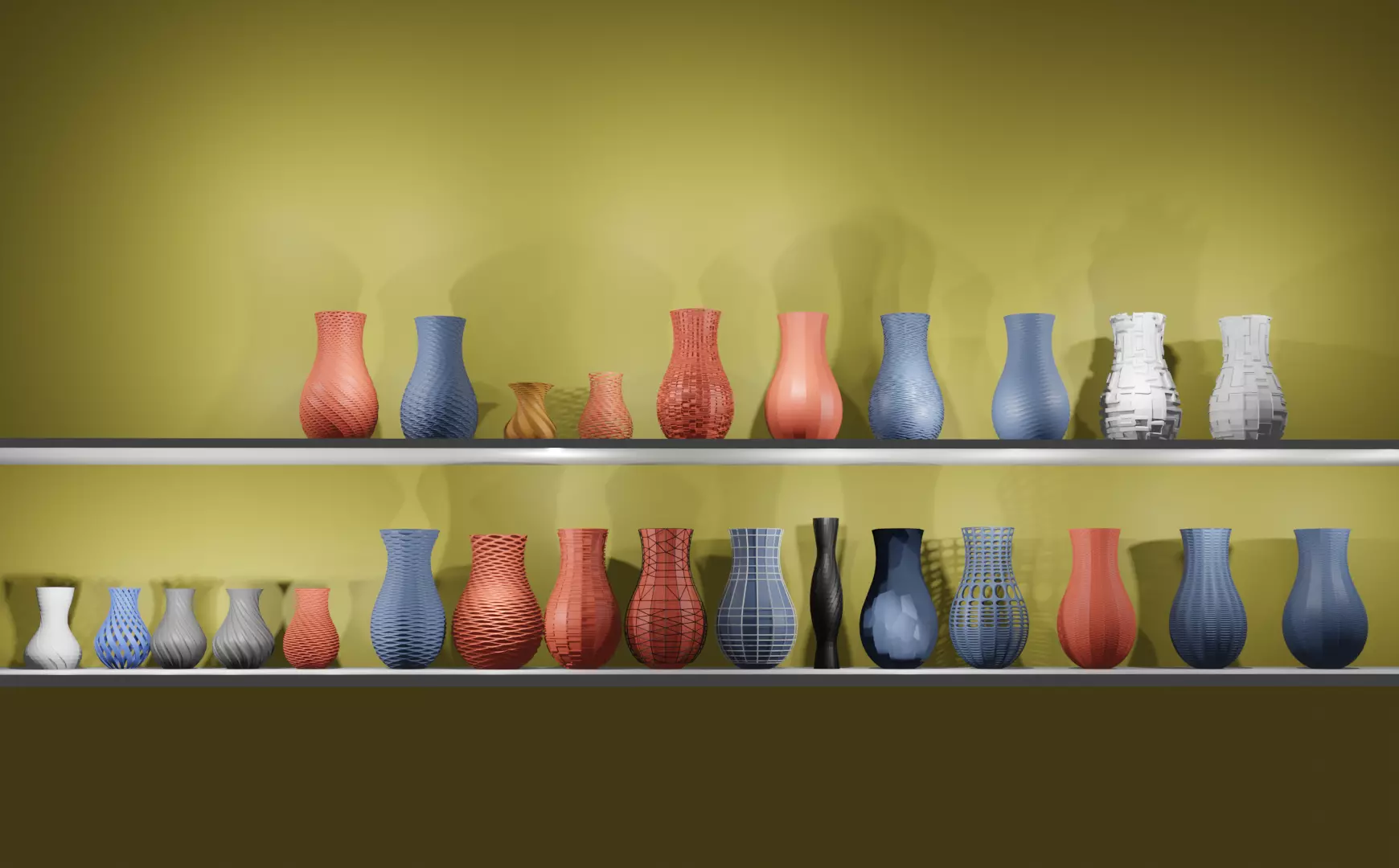 26 Vases full set different models 3D print model_0