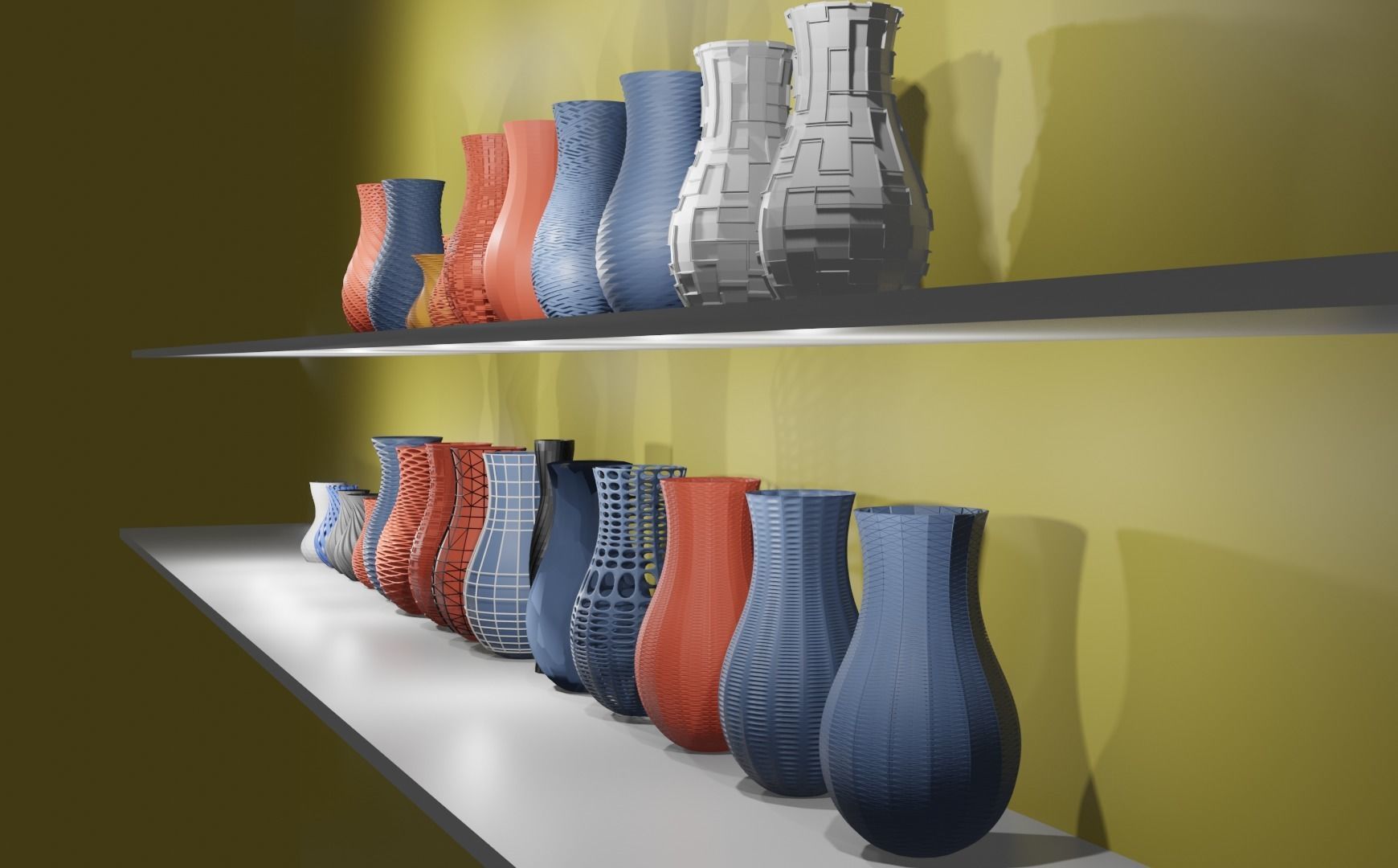 26 Vases full set different models 3D print model_2
