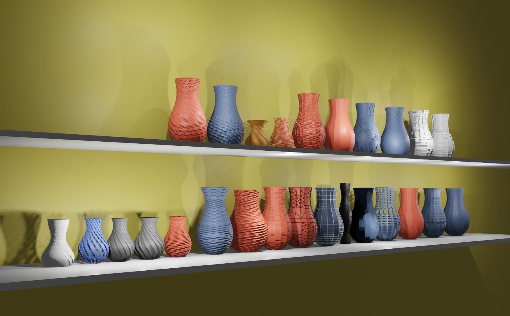 26 Vases full set different models 3D print model_5