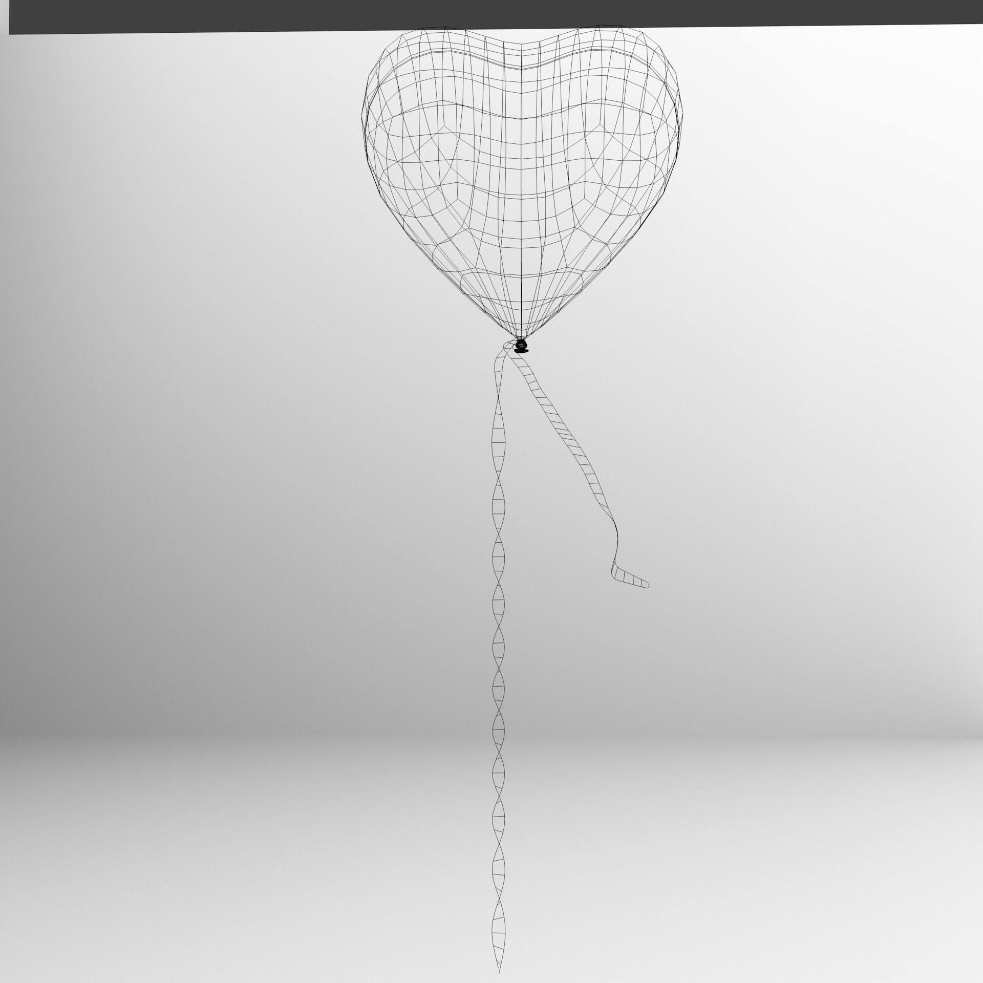 Heart and Round Balloons Mix 3D model_6