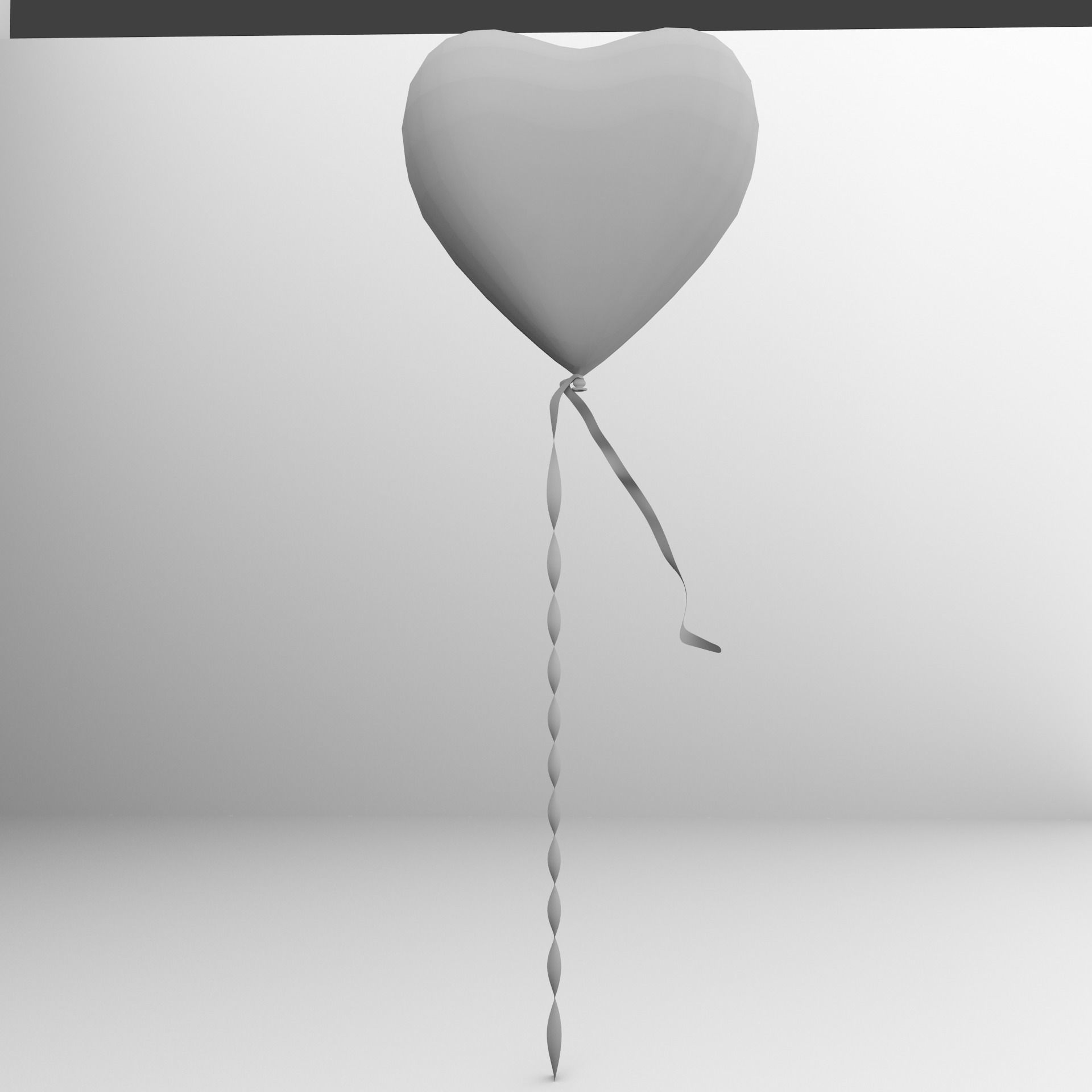 Heart and Round Balloons Mix 3D model_5