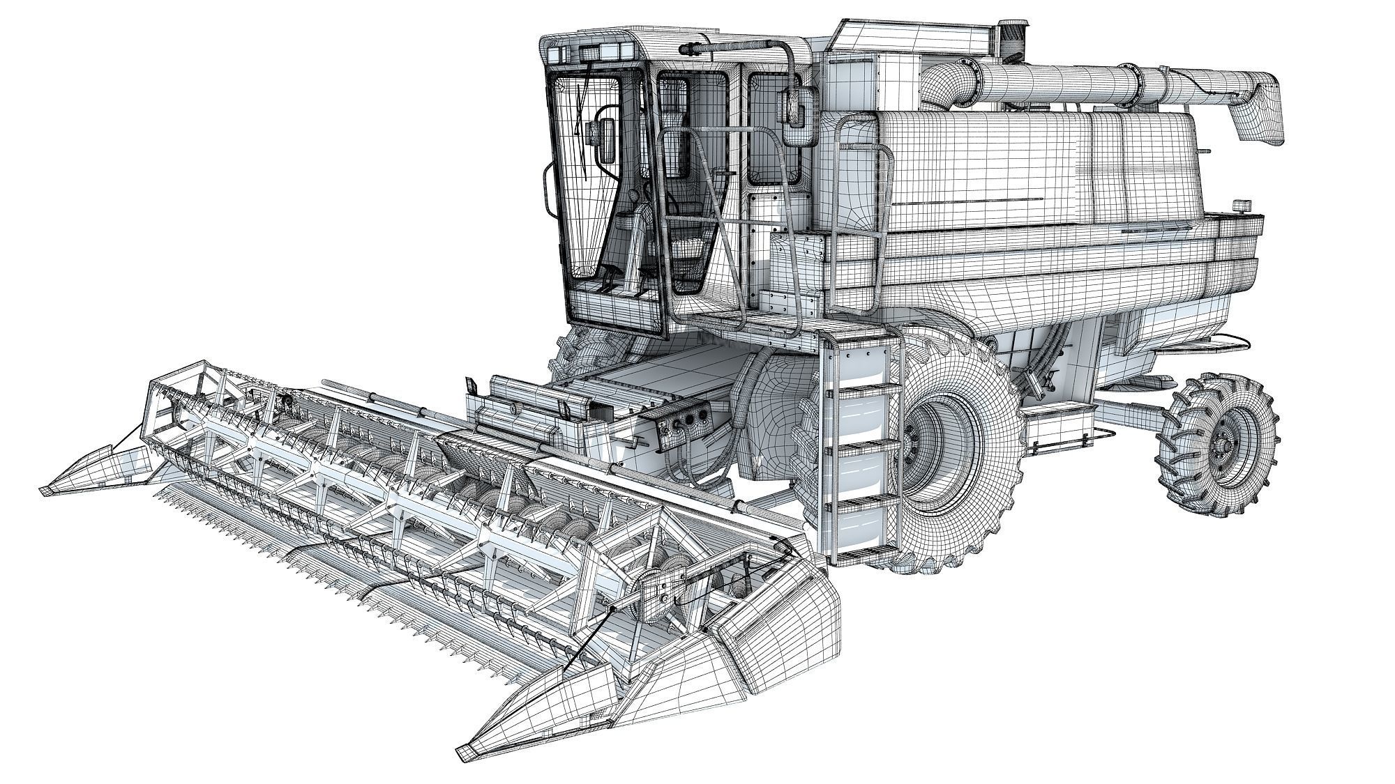 Combine Harvester 3D Models 3D model_14