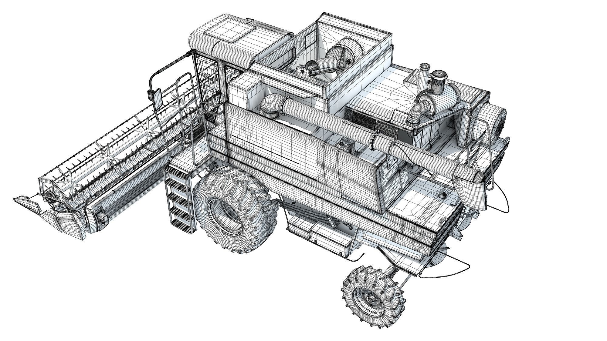 Combine Harvester 3D Models 3D model_16