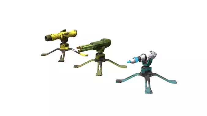 Stylized Weapons Pack Low-poly 3D model