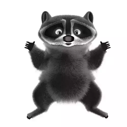 Raccoon character  cartoon