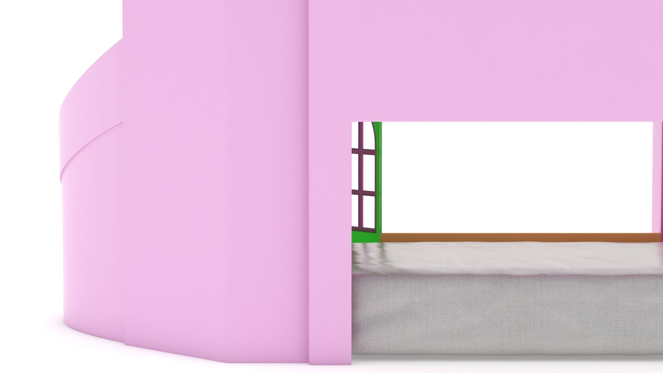 Castle Bed Kid Room 3D model_14