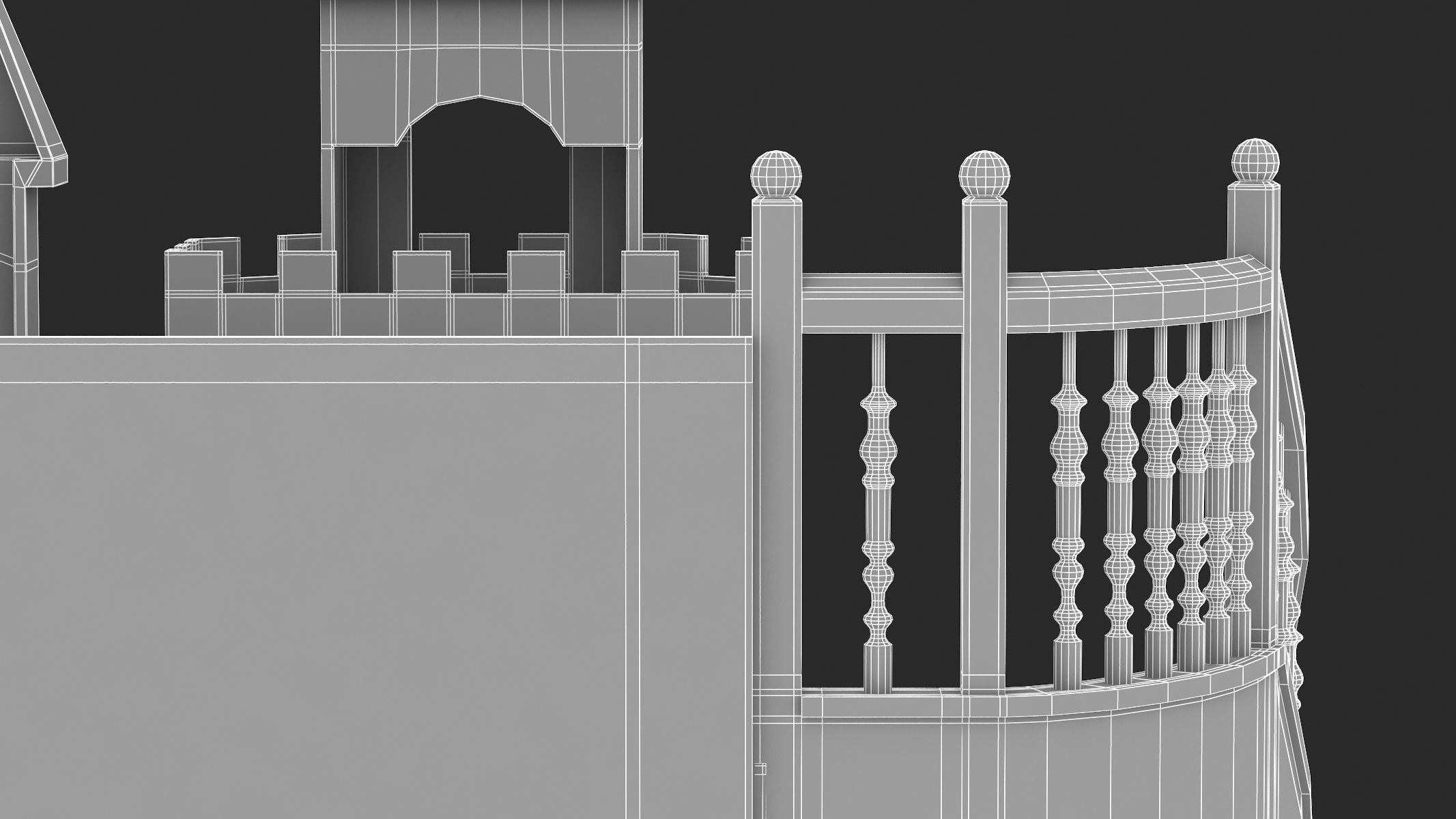Castle Bed Kid Room 3D model_34
