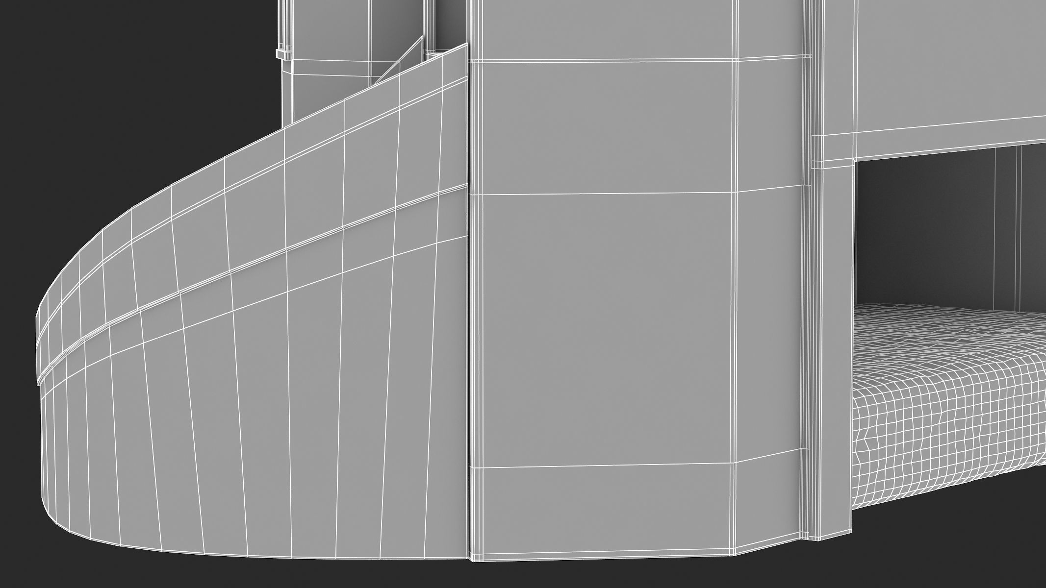 Castle Bed Kid Room 3D model_35