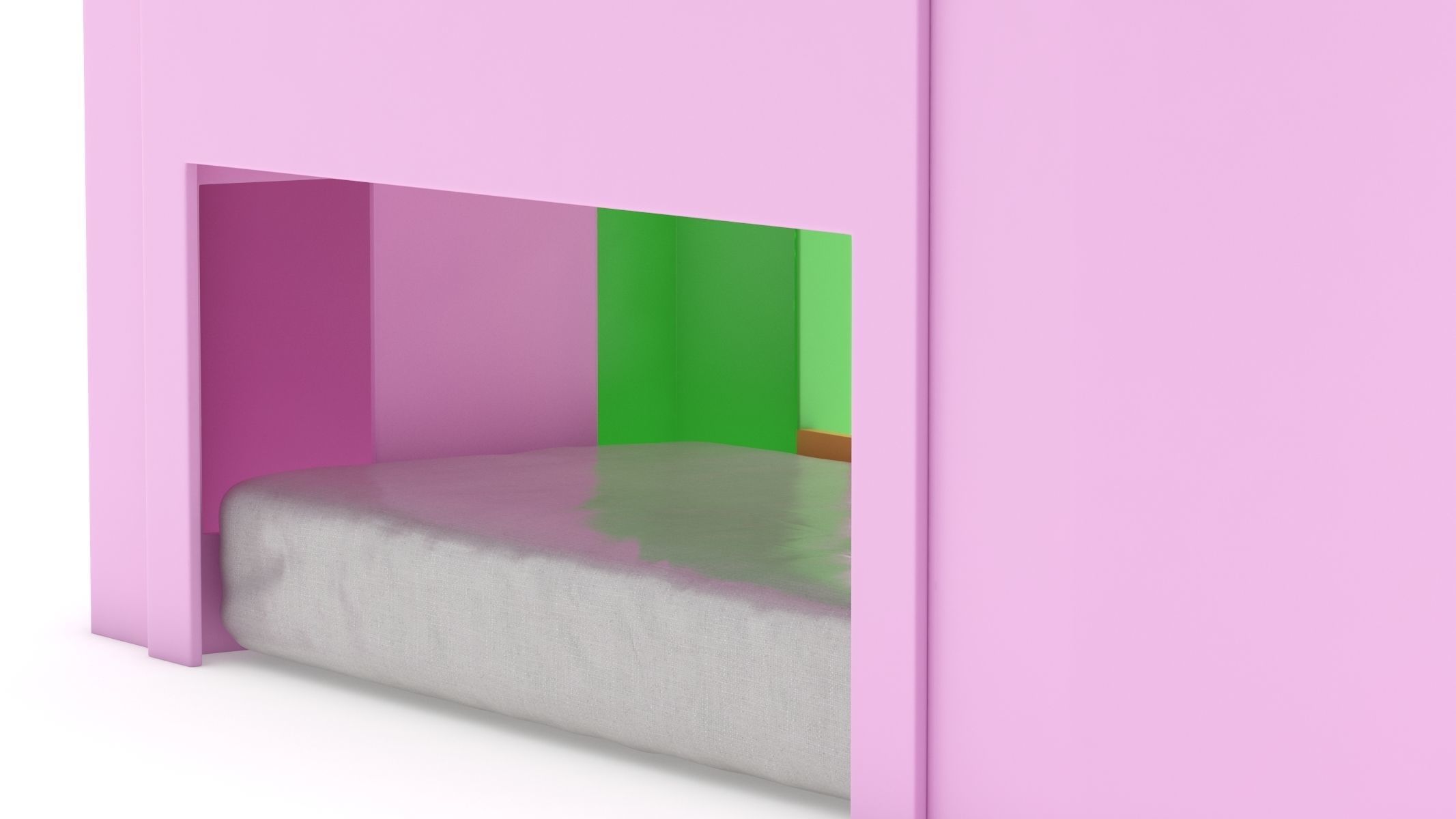 Castle Bed Kid Room 3D model_13