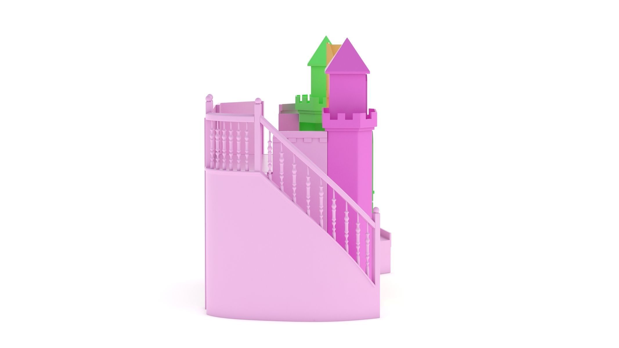 Castle Bed Kid Room 3D model_2