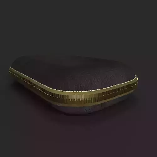 Wallet leather case with gold trim 3D model