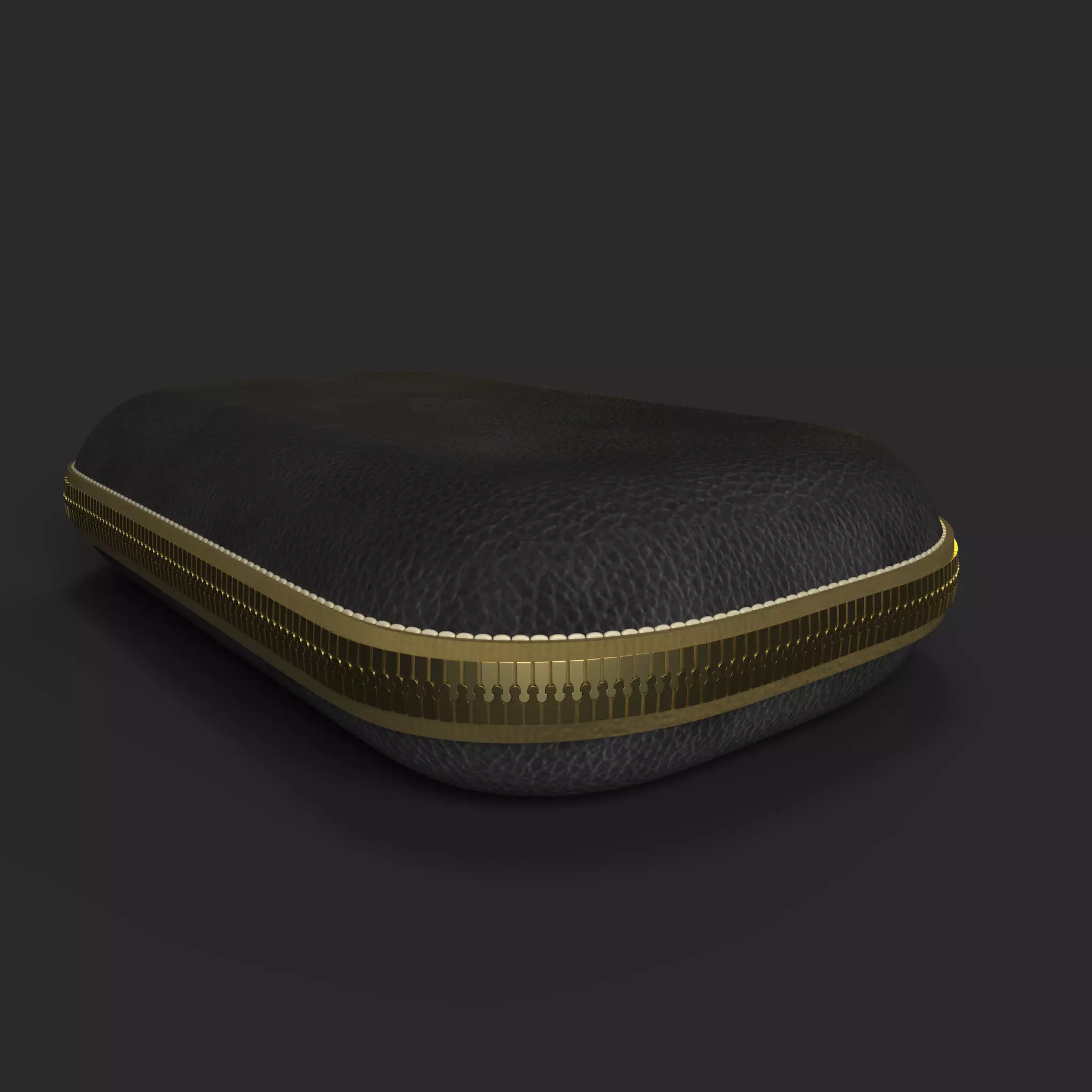 Wallet leather case with gold trim 3D model